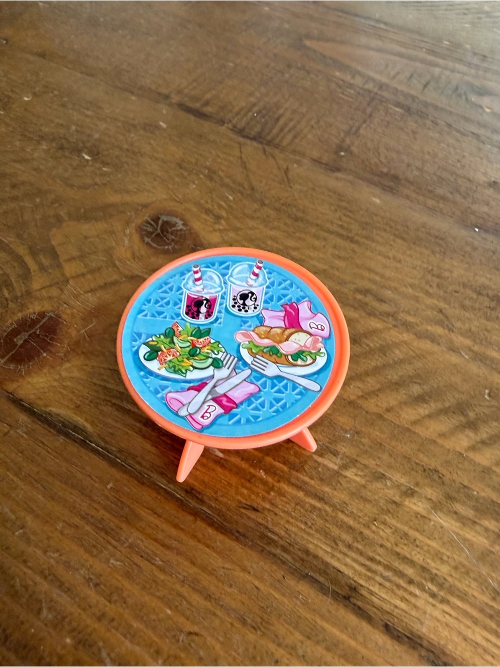 Fisher Price Little People Barbie food table as is